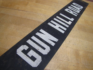 GUN HILL ROAD Orig Old Double Sided Metal Subway Street Stop Sign Bronx New York