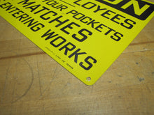 Load image into Gallery viewer, SEARCH FOR MATCHES BEFORE ENTERING WORKS Old Mine Safety Sign STONEHOUSE DENVER
