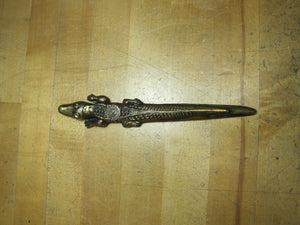 OZARK REPTILE GARDEN Original Old Alligator Letter Opener Page Turner Pat Pend