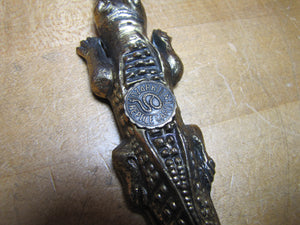 OZARK REPTILE GARDEN Original Old Alligator Letter Opener Page Turner Pat Pend