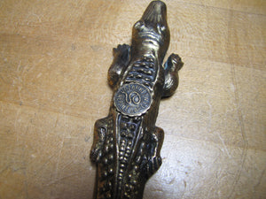 OZARK REPTILE GARDEN Original Old Alligator Letter Opener Page Turner Pat Pend