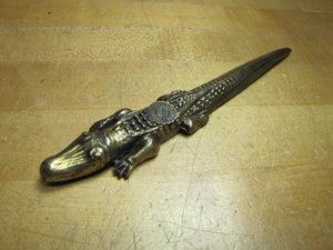 OZARK REPTILE GARDEN Original Old Alligator Letter Opener Page Turner Pat Pend