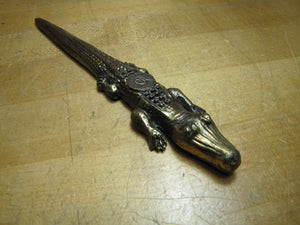 OZARK REPTILE GARDEN Original Old Alligator Letter Opener Page Turner Pat Pend