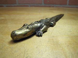 OZARK REPTILE GARDEN Original Old Alligator Letter Opener Page Turner Pat Pend