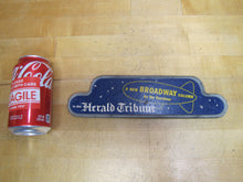 Load image into Gallery viewer, NEW YORK HERALD TRIBUNE Old Newspaper Paper Weight Sign HY GARDNER BROADWAY COLUMN
