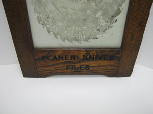 SIMONDS SAWS ARE THE BEST Antique Reverse Glass Mirror Sign FITCHBURG MASS USA