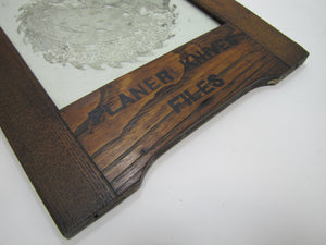 SIMONDS SAWS ARE THE BEST Antique Reverse Glass Mirror Sign FITCHBURG MASS USA