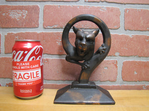 Devil Dog Gargoyle Serpent Monster Beast Old Japanned Copper Flash Doorstop
