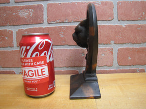 Devil Dog Gargoyle Serpent Monster Beast Old Japanned Copper Flash Doorstop