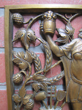 Load image into Gallery viewer, 1930s DEHLS &amp; STEIN NEWARK NJ GOD PROVIDES HOPS &amp; MALTS Bronze Beer Plaque Sign
