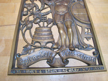 Load image into Gallery viewer, 1930s DEHLS &amp; STEIN NEWARK NJ GOD PROVIDES HOPS &amp; MALTS Bronze Beer Plaque Sign
