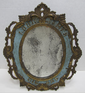 LOUIS JAMES CIGARS Antique Advertising Tobacco Store Display MIrror Sign Ornate