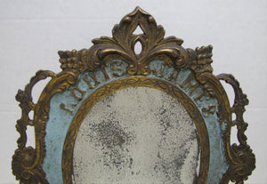 LOUIS JAMES CIGARS Antique Advertising Tobacco Store Display MIrror Sign Ornate