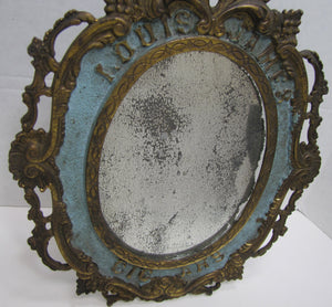 LOUIS JAMES CIGARS Antique Advertising Tobacco Store Display MIrror Sign Ornate