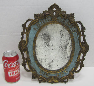 LOUIS JAMES CIGARS Antique Advertising Tobacco Store Display MIrror Sign Ornate