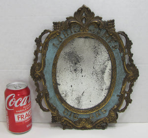 LOUIS JAMES CIGARS Antique Advertising Tobacco Store Display MIrror Sign Ornate
