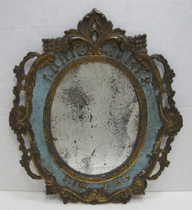 LOUIS JAMES CIGARS Antique Advertising Tobacco Store Display MIrror Sign Ornate