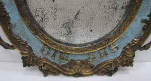 LOUIS JAMES CIGARS Antique Advertising Tobacco Store Display MIrror Sign Ornate