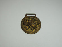 Load image into Gallery viewer, GRIFFIN MONSTER TIGER BEAST Antique Watch Fob Brass Bronze Ornate High Relief
