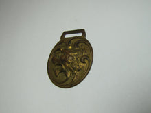 Load image into Gallery viewer, GRIFFIN MONSTER TIGER BEAST Antique Watch Fob Brass Bronze Ornate High Relief
