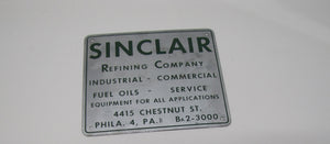 SINCLAIR REFINING Co FUEL OILS SERVICE EQUIPMENT PHILA PA Original Old Ad Sign
