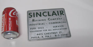SINCLAIR REFINING Co FUEL OILS SERVICE EQUIPMENT PHILA PA Original Old Ad Sign