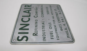 SINCLAIR REFINING Co FUEL OILS SERVICE EQUIPMENT PHILA PA Original Old Ad Sign