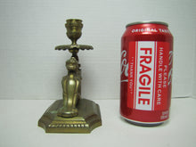 Load image into Gallery viewer, GRIFFIN MONSTER BEAST Antique Bronze Brass Chamberstick Candle Holder Ornate
