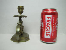 Load image into Gallery viewer, GRIFFIN MONSTER BEAST Antique Bronze Brass Chamberstick Candle Holder Ornate
