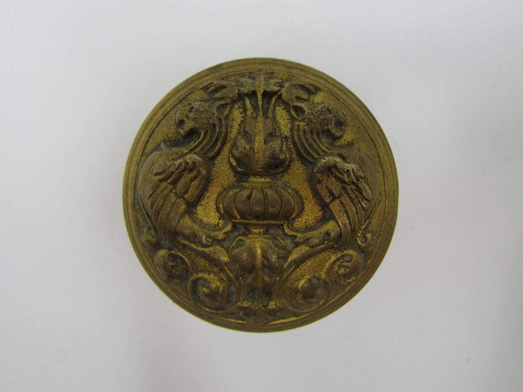GRIFFINS MONSTERS BEASTS Antique Decorative Arts Brass Bronze Ornate Paperweight