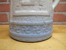 Load image into Gallery viewer, Good Luck Swirling Logs Antique Stoneware Pottery Pitcher Blue White Embossed

