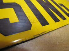 Load image into Gallery viewer, CAUTION LOCOMOTIVE CROSSING Original Old Porcelain Sign Train Station Railroad
