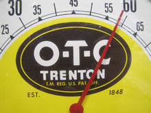 Load image into Gallery viewer, O-T-C ORIGINAL TRENTON CRACKER Co Old Glass Face Advertising Thermometer NJ 1848
