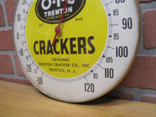 Load image into Gallery viewer, O-T-C ORIGINAL TRENTON CRACKER Co Old Glass Face Advertising Thermometer NJ 1848
