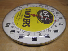 Load image into Gallery viewer, O-T-C ORIGINAL TRENTON CRACKER Co Old Glass Face Advertising Thermometer NJ 1848
