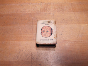 I EAT FRED STEIGER'S BOLOGNAS BROOKLYN NY Old Advertising Matchbook Holder