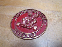 Load image into Gallery viewer, IKF INTERNATION KART FEDERATION NATIONAL BOARD GOVERNOR Old Embossed Brass Sign
