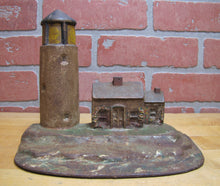 Load image into Gallery viewer, Lighthouse Keepers House Old Cast Iron Nautical Doorstop Decorative Arts Statue
