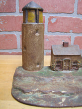 Load image into Gallery viewer, Lighthouse Keepers House Old Cast Iron Nautical Doorstop Decorative Arts Statue
