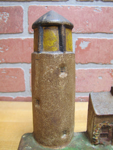 Lighthouse Keepers House Old Cast Iron Nautical Doorstop Decorative Arts Statue