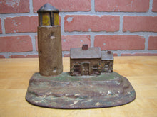 Load image into Gallery viewer, Lighthouse Keepers House Old Cast Iron Nautical Doorstop Decorative Arts Statue
