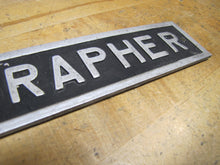 Load image into Gallery viewer, PHOTOGRAPHER Vintage Sign Embossed Metal Advertising Photo Photography Film Ad
