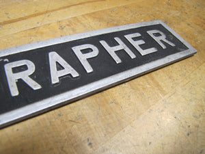 PHOTOGRAPHER Vintage Sign Embossed Metal Advertising Photo Photography Film Ad