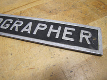 Load image into Gallery viewer, PHOTOGRAPHER Vintage Sign Embossed Metal Advertising Photo Photography Film Ad
