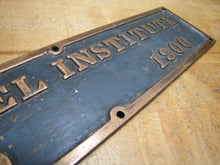 Load image into Gallery viewer, DREXEL INSTITUTE 1899 1900 Original Old Brass Bronze Plaque Sign University Ad
