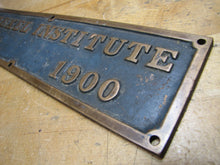 Load image into Gallery viewer, DREXEL INSTITUTE 1899 1900 Original Old Brass Bronze Plaque Sign University Ad
