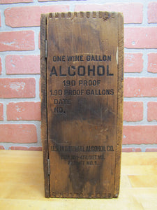 SUNSHINE PURE ETHYL ALCOHOL FOR NON-BEVERAGE USE Prohibition Era Wooden Ad Box