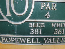 Load image into Gallery viewer, HOPEWELL VALLEY GC GOLF &amp; COUNTRY CLUB NJ Hole 10 Course Plaque Marker Sign Ad
