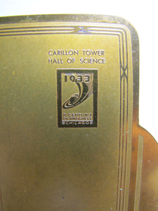 1930s CHICAGO WORLDS FAIR CENTURY OF PROGRESS Bookends HALL SCIENCE TRAVEL BLDG