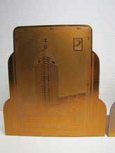 Load image into Gallery viewer, 1930s CHICAGO WORLDS FAIR CENTURY OF PROGRESS Bookends HALL SCIENCE TRAVEL BLDG
